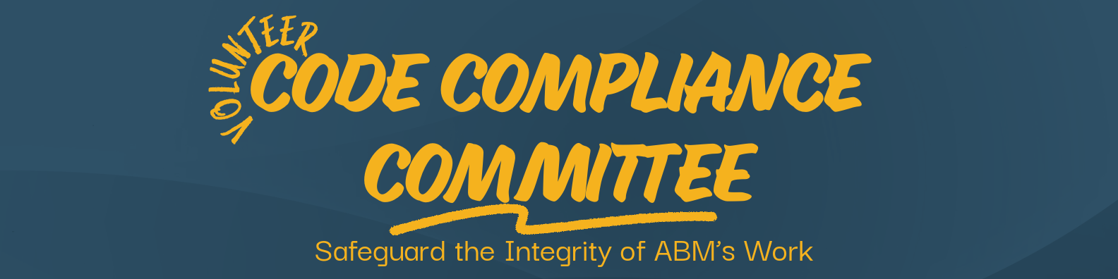 Banner with the words code compliance committee